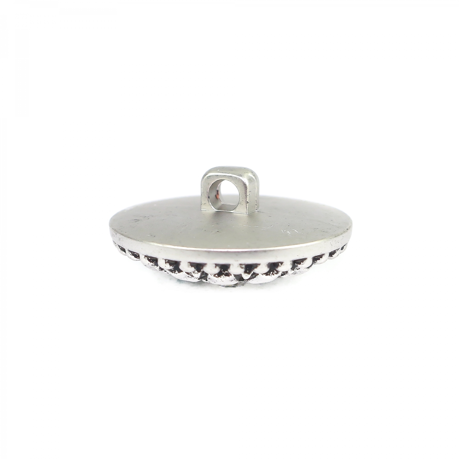 Plastic Metallized Shank Buttons, size 24 (100 pcs/pack) Code: S777 - 7