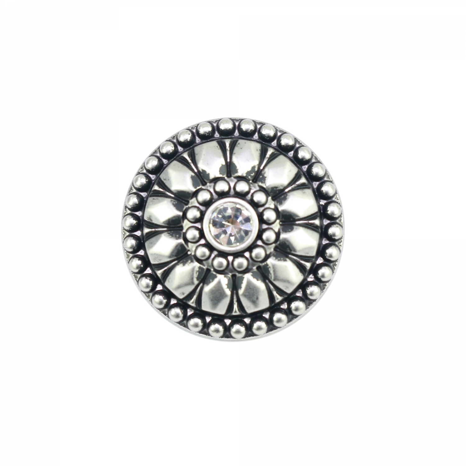 Plastic Metallized Shank Buttons, size 24 (100 pcs/pack) Code: S777 - 4