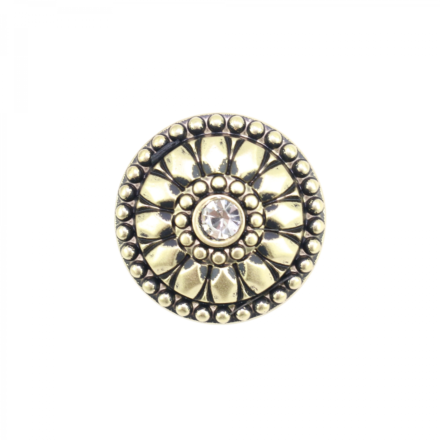 Plastic Metallized Shank Buttons, size 24 (100 pcs/pack) Code: S777 - 5