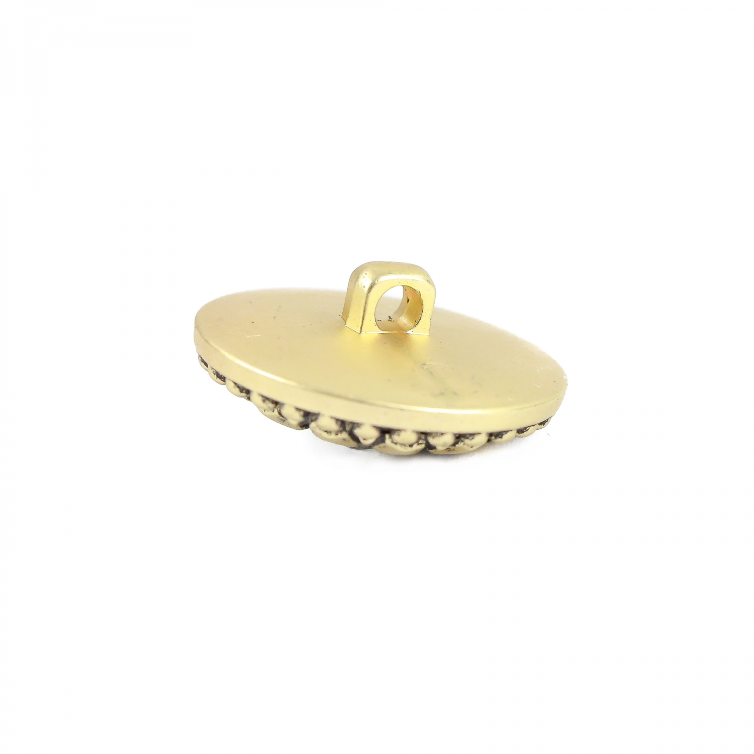 Plastic Metallized Shank Buttons, size 24 (100 pcs/pack) Code: S777 - 6