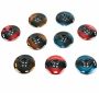 4-Holes Plastic Metallized Buttons, size 24 (100 pcs/pack) Code: S238 - 1