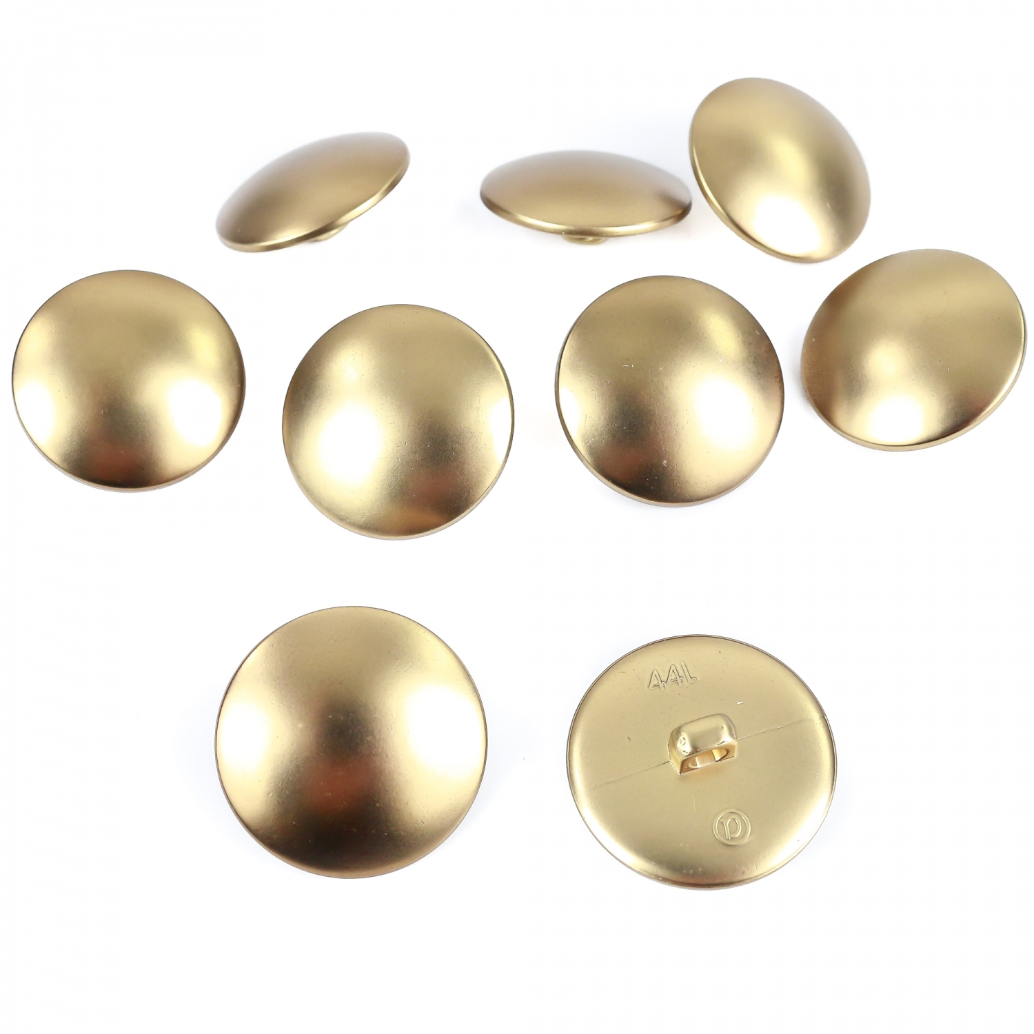 Plastic Metallized Shank Buttons, size 24 (100 pcs/pack) Code: S149