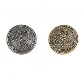 Metalized Buttons - Shank Buttons S778, Size 40L (100 pcs/pack)