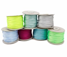 Polyester, Cotton Cord - Corset Rattail Satin Cord, diameter 3 mm (50 meters/roll) Different Color