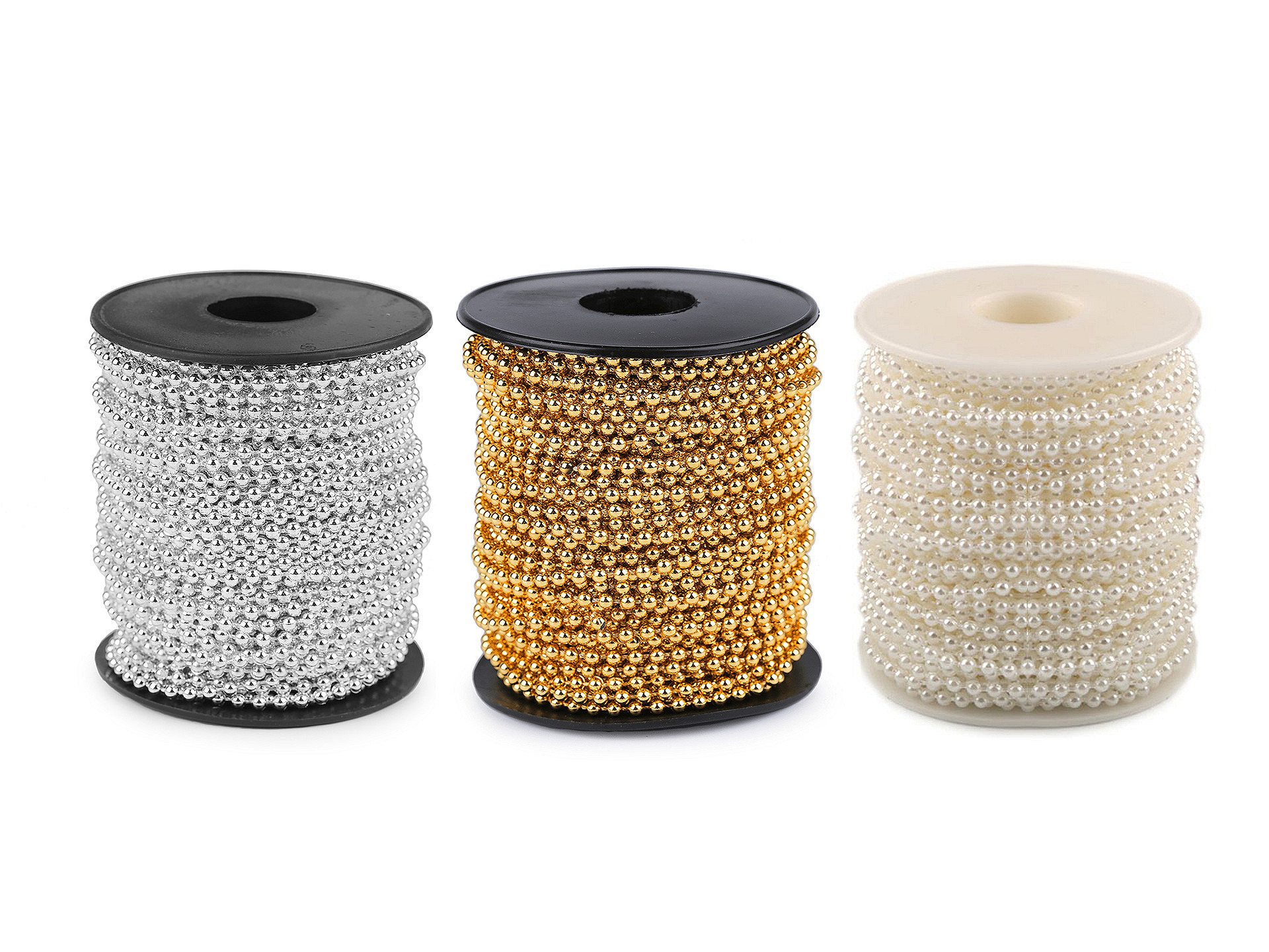 Plastic Beads Garland Ø3 mm (25 meters/roll) Code: 310195