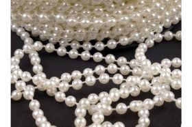 Perle Sirag 5mm, Albe (12 siraguri/pachet) Perle Metraj, 5 mm (40 metri/rola) Cod: 130125