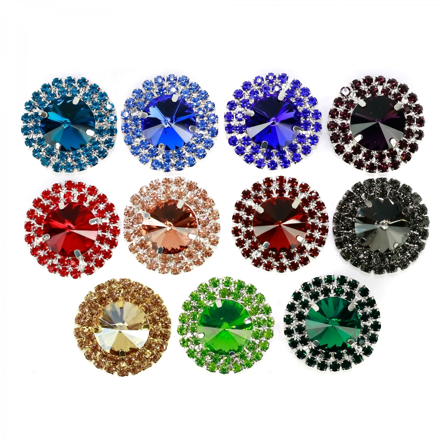 Applications with Glass Rhinestoness, 3.1 cm (2 pcs/pack) Code: BW-422