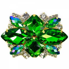 Aplicatii si decoratiuni pentru haine Aplicatii cu Strasuri din Sticla, 7.2x4.5 cm (1 bucata/pachet) Cod: BW-27