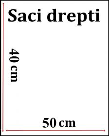 Sac Drept din Plastic, 35x50 cm (200 buc/pachet) - Saci Drepti din Plastic, 40x50 cm (200 buc/pachet)