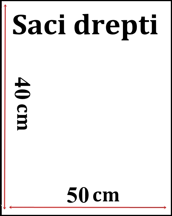 Saci Drepti din Plastic, 40x50 cm (200 buc/pachet)