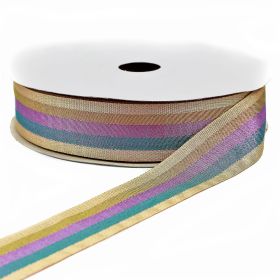 Polyester Decorative Tape - Metallic Thread Decorative Ribbon, width 37 mm (25 m/roll)Code: 181116