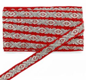 Pasmanterie Pasmanterie cu Paiete si Fir Metalic, latime 2.7 cm (9 metri/rola)Cod: 40978