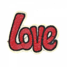 Embleme Adezive, Termoadezive, Decorative Embleme Termoadezive,Love, 6.2x5.2 cm (12 buc/pachet) Cod: EMB01