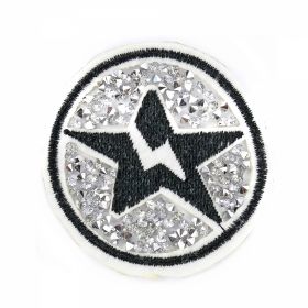 Embleme Adezive, Termoadezive, Decorative Embleme Termoadezive cu Strasuri, 5.8x5.8 cm (12 buc/pachet) Cod: EMB06