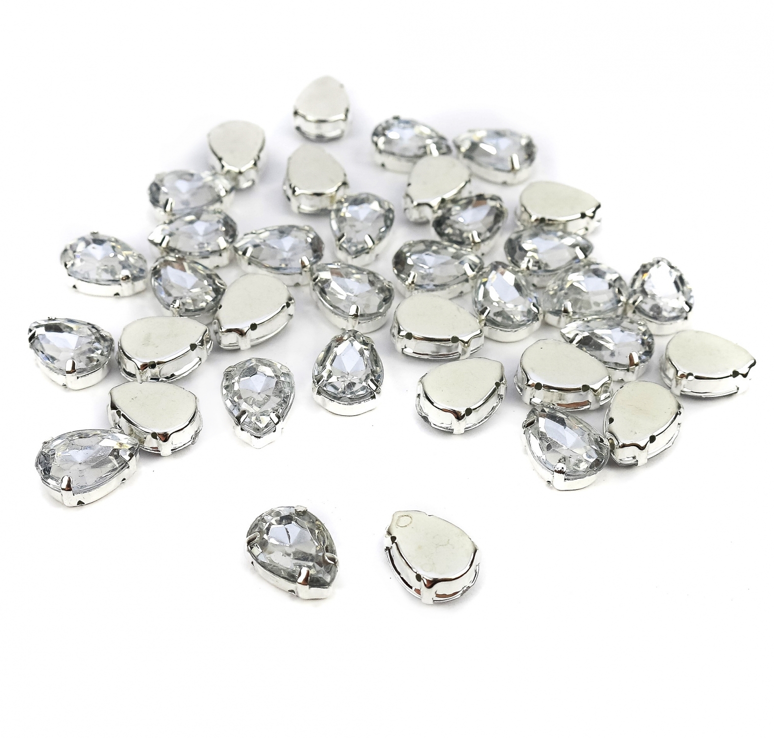 Sew-on Crystals, Size 13x18 mm (100 pcs/pack)ode: R11783