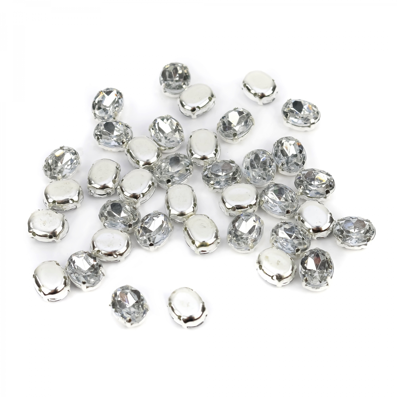 Sew-on Crystals, Size 6x8 mm (100 pcs/pack)Code: R11784
