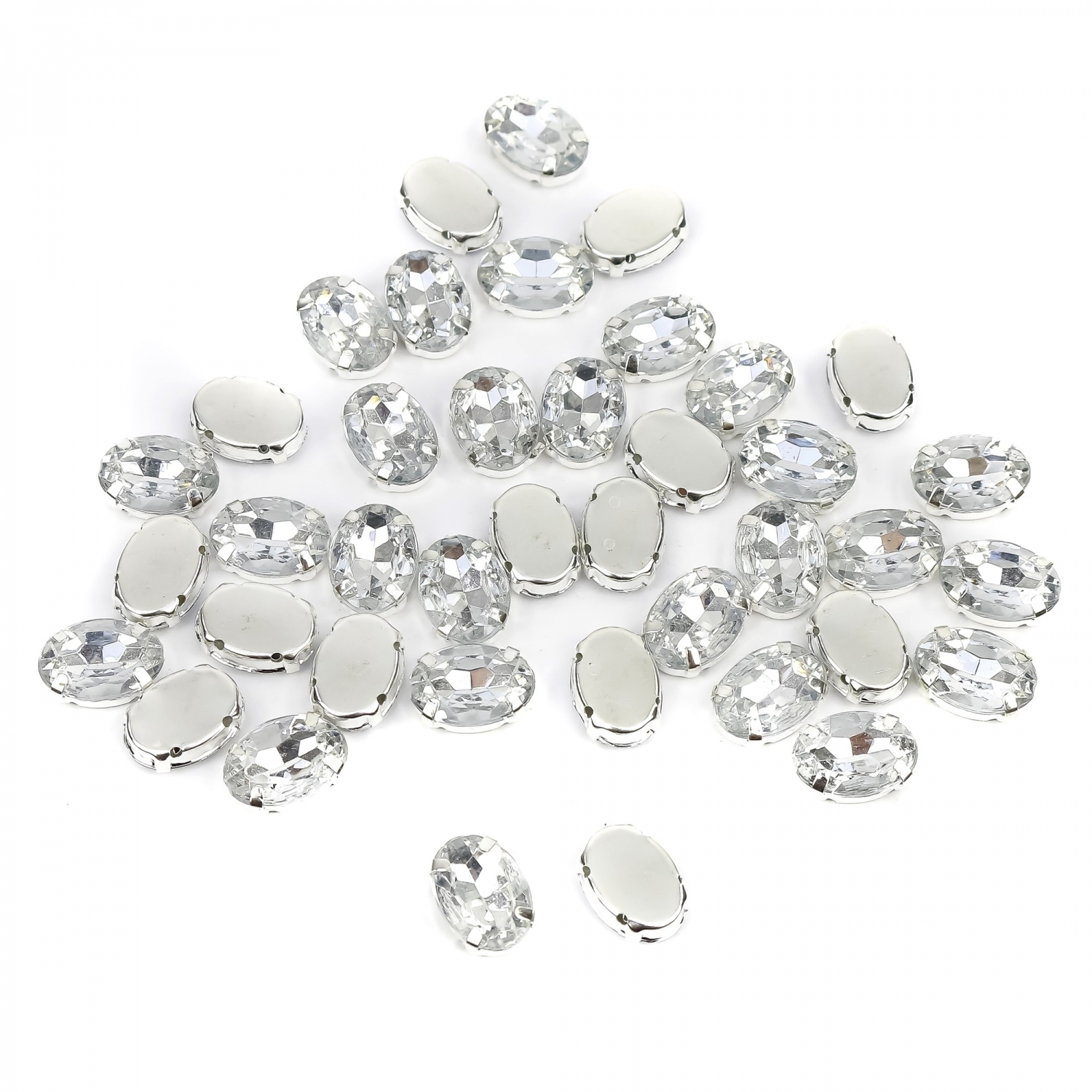 Sew-on Crystals, Size 10x14 mm (100 pcs/pack)Code: R11784