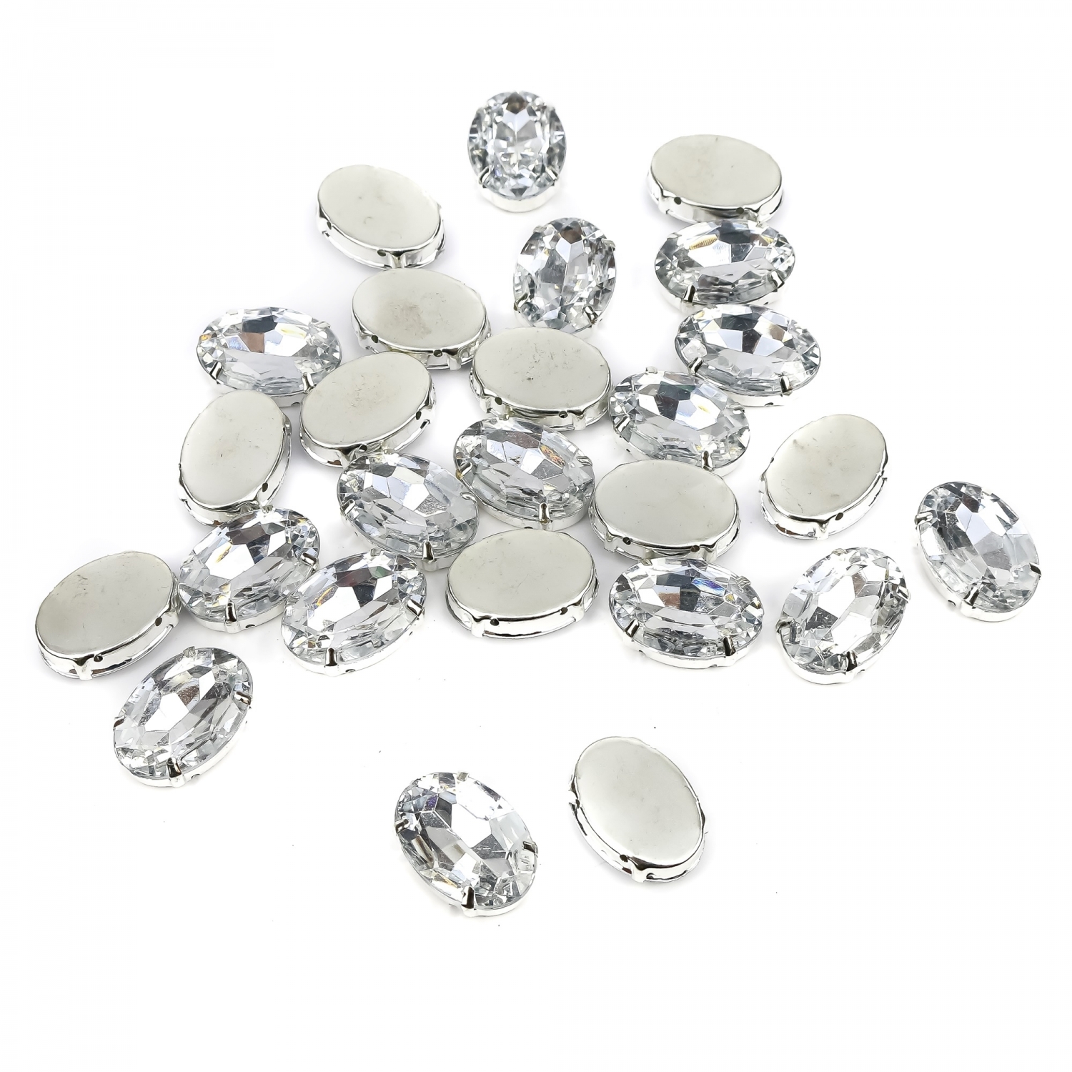 Sew-on Crystals, Size 18x25 mm (100 pcs/pack)Code: R11784
