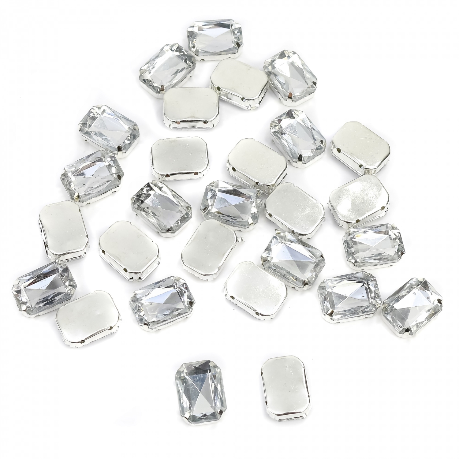 Sew-on Crystals, Size 13x18 mm (100 pcs/pack)Code: R11785