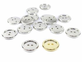 Metalized Buttons - Two-Holes Buttons, size 20 mm (144 pcs/pack) Code: 57472/20MM