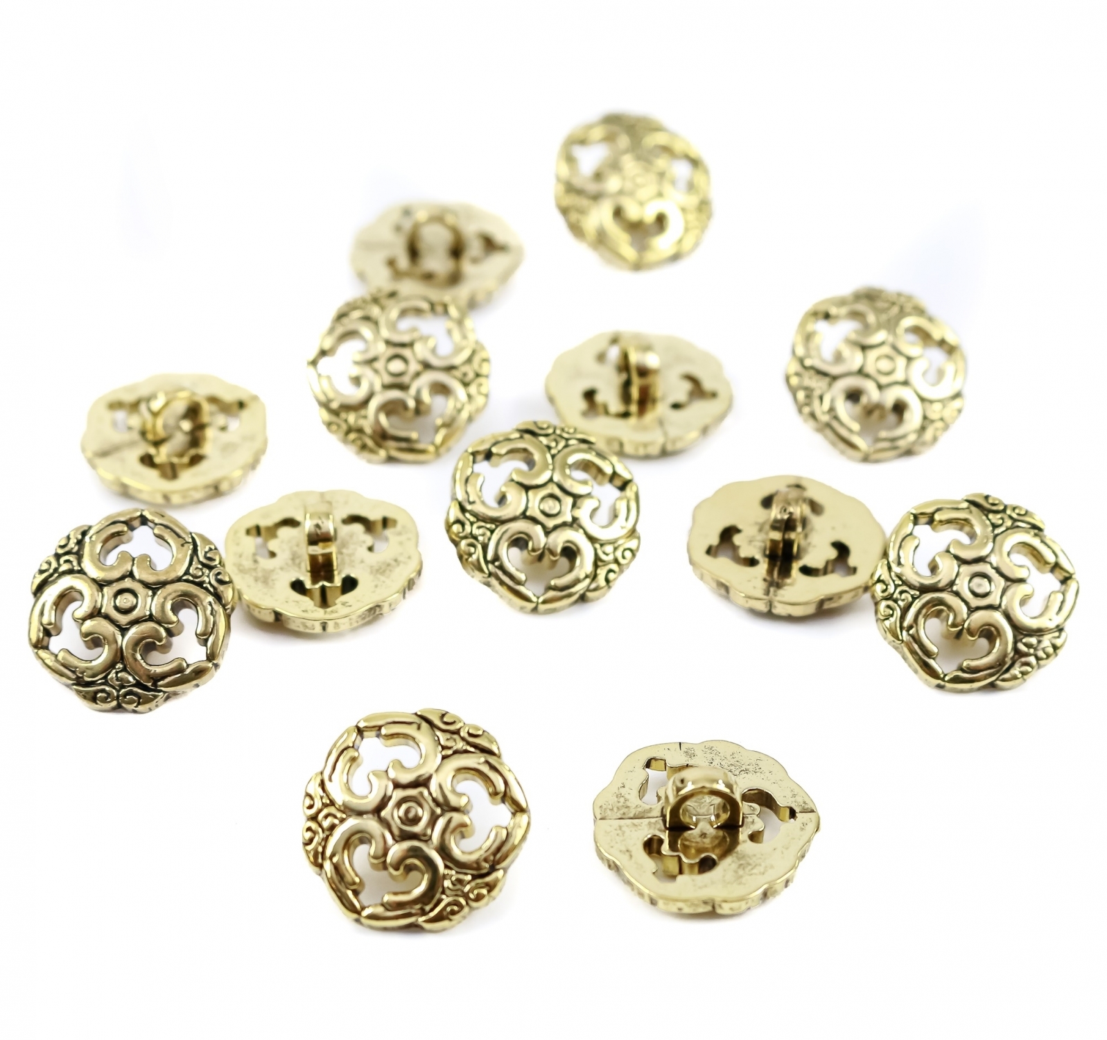Plastic Shank Buttons, Size: 15 mm (144 pcs/pack)Code: 58904/15MM