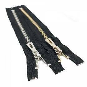 Nylon Zipper - 20 cm Metallic Zipper with 5 mm Teeth  (50 pcs/pack)