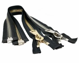 Nylon Zipper - 80 cm Metallic Zipper with 15 mm Teeth  (1 pcs/pack)