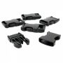 Plastic Trident Buckle, 20 mm, Black (250 pcs/pack) - 1