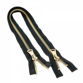 Nylon Zipper - 90 cm Metallic Zipper with 2 Sliders with 10 mm Teeth (1 pcs)