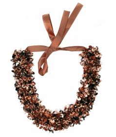 Gulere Baza Textila Colier/Guler Decorativ cu Margele si Paietei (2 buc/pachet) Model 10