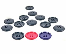 4 Holes Buttons TR43/24, Black (1000 pcs/pack) - 4 Holes Plastic Buttons, size 32L (100 pcs/pack)Code: TR43