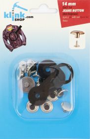 Capse, Matrite, Prese si Accesorii Set Butoni Jeans 14 mm + Dispozitiv Montare (8 piese/pachet)