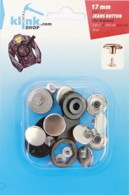 Capse, Matrite, Prese si Accesorii Set Butoni Jeans 17 mm + Dispozitiv Montare (8 piese/pachet)