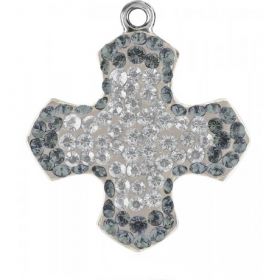 PavÊ Beads BeCharmed (1 pcs) Code: 186574 - Swarovski Pendant, 20 mm, Color: Crystal Silver Night (1 piece)Code: 167432-20MM