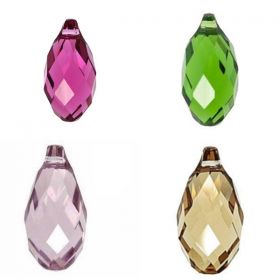 Oferta la 7 Lei + TVA Pandantiv Swarovski, 17x8.5 mm, Culoare: Diferite Culori (1 bucata) Cod: 6010MM17x8.5COL