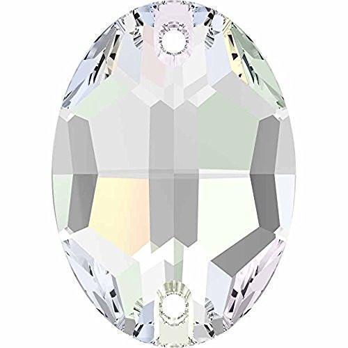 Cristale de Cusut Swarovski, 24x17 mm, Culoare: Crystal-AB (1 bucata)Cod: 3210