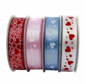 prod_nume - Decorative Printed Tape, Heart, width 20 mm (20 meters/roll) Code: HAS1004