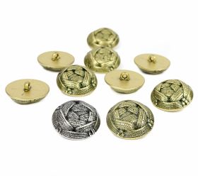 Metallized plastic buttons B6304, Size 18L (144 pcs/pack) - Plastic Shank Buttons, Size: 48 Lin (50 pcs/pack)Code: PA28/48