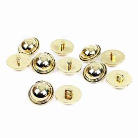 Buttons A539, Size 34 (100 pcs/pack) - Plastic Metallized Shank Buttons, size 40 Lin (144 pcs/pack) Code: B6314