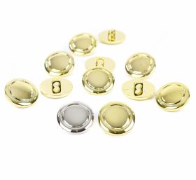 Wooden Decorative Buttons (10 pcs/pack) Model: Flower - Plastic Metallize Shank Buttons (144 pcs/pack) Code: 2122