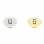 Nasturi Metalizati, cu Picior, din Plastic, 21 mm (100 buc/pachet) Cod: 2614  - 2