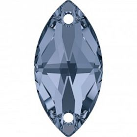 Nasturi Swarovski, 10 mm, Culoare: Jet (1 bucata)Cod: 3017 Cristale de Cusut Swarovski, 12x6 mm, Culori: Denim Blue (1 bucata)Cod: 3223