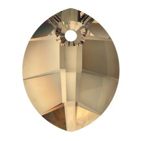 Oferta la 3 Lei + TVA Pandantiv Swarovski, 14 mm, Culori: Crystal Golden Shadow (1 bucata)Cod: 6734