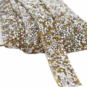 Pasmanterie Pasmanterie Termoadeziva cu Strasuri, 20 mm (10 yards/rola)Cod: YK-T001