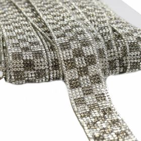Pasmanterie Pasmanterie Termoadeziva cu Strasuri, 22 mm (10 yards/rola)Cod: YK-T004