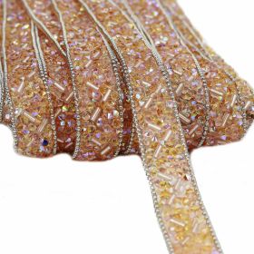 Pasmanterie Pasmanterie Termoadeziva cu Strasuri, 15 mm (10 yards/rola)Cod: YK-T006