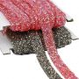 Iron-on Trim/Border with Rhinestones, 15 mm (10 yards/roll)Code: YK-T007 - 1