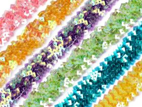 Pasmanterie 0384-0018 (15 m/rola) Pasmanterie Elastica cu Paiete, Efect AB, Latime: 25 mm (9 metri/rola)Cod: 520207
