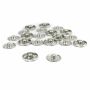 Metal Sew-on Snaps, 21 mm, Silver (200 sets/box) - 4