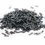 Tube Glass Beads, Color: Black (100 gr/bag) - 1